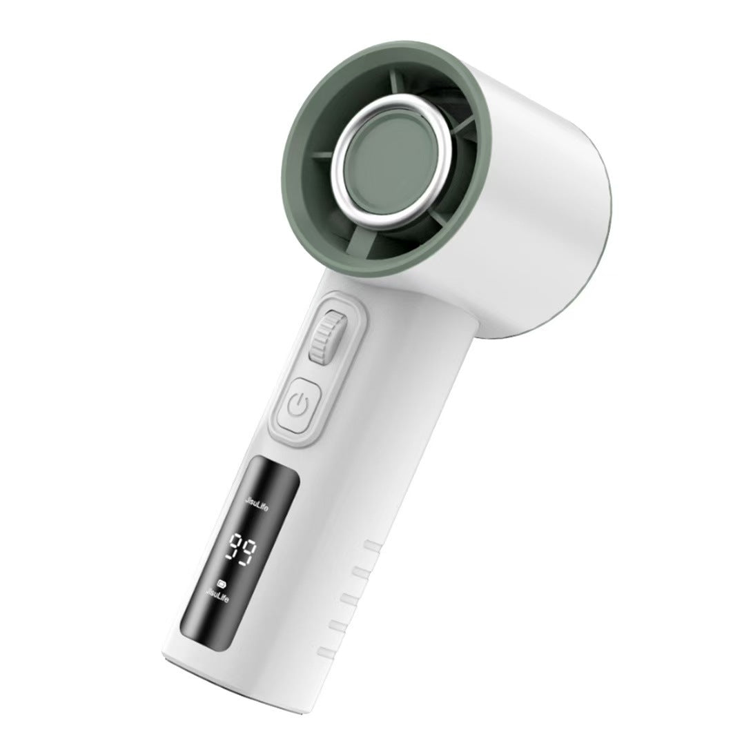 A portable hair dryer with 100-speed electric mini fan for drying hair